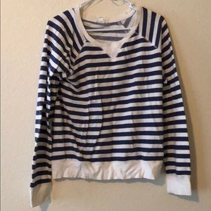 Blue and white crew sweatshirt